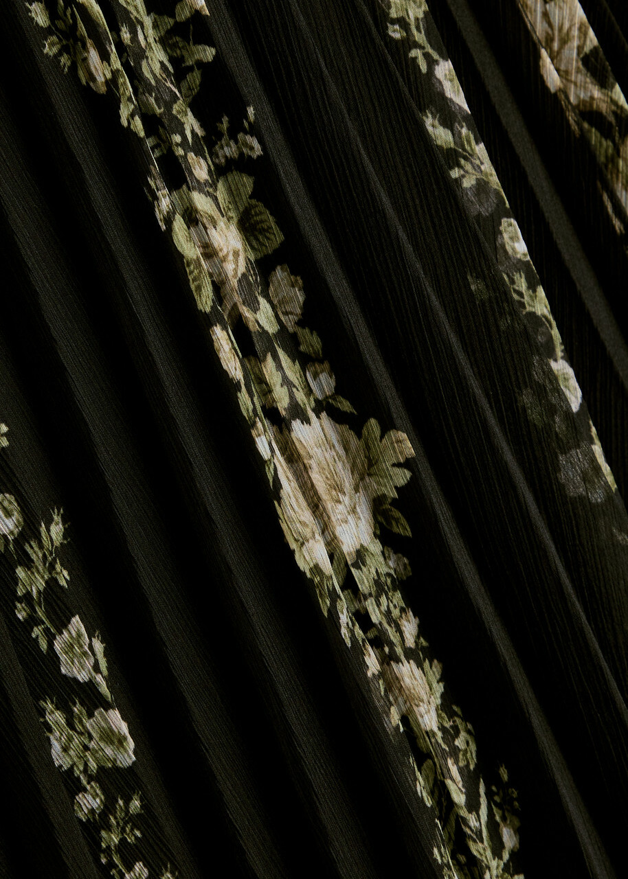 Alice + Olivia Katz Floral-print Chiffon Maxi Skirt Black