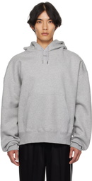 Mugler Gray Logo Hoodie