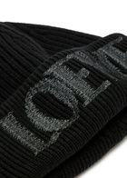 Loewe Logo-embroidered Ribbed Wool Beanie - Black - One Size