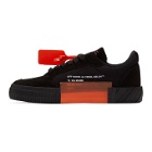 Off-White Black Suede Low Vulcanized Sneakers