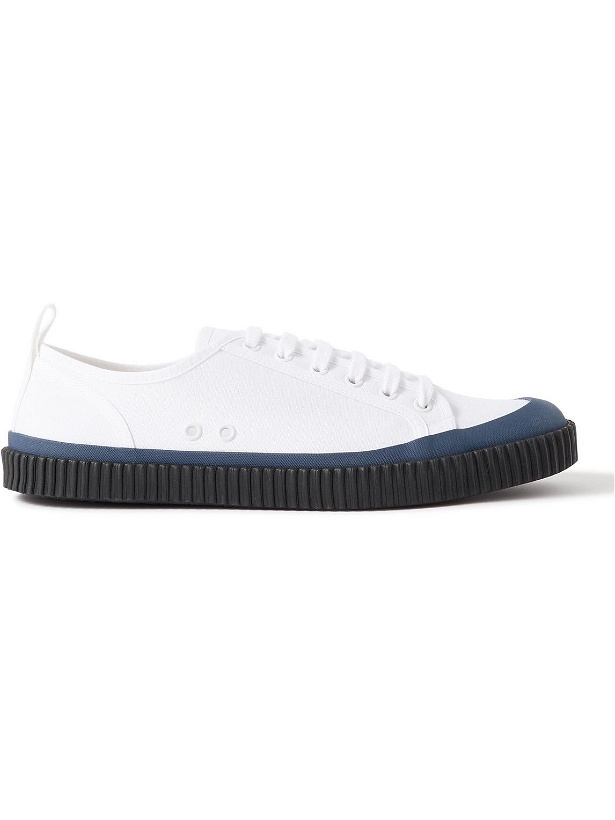 Photo: James Perse - Rubber-Trimmed Canvas Sneakers - White