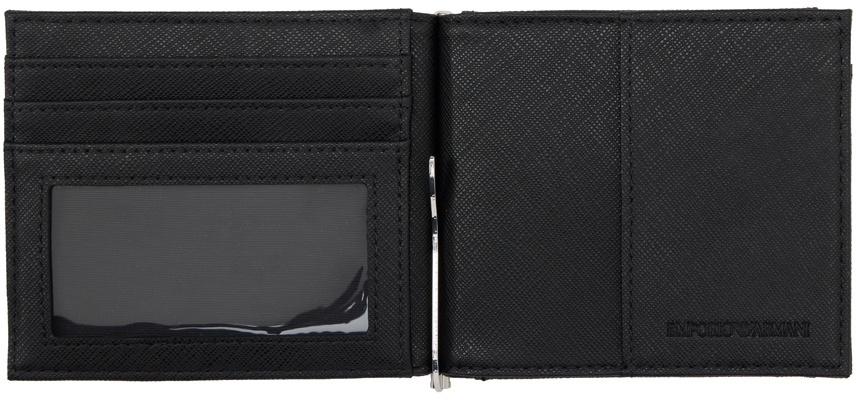 Emporio Armani Black Logo Plaque Wallet