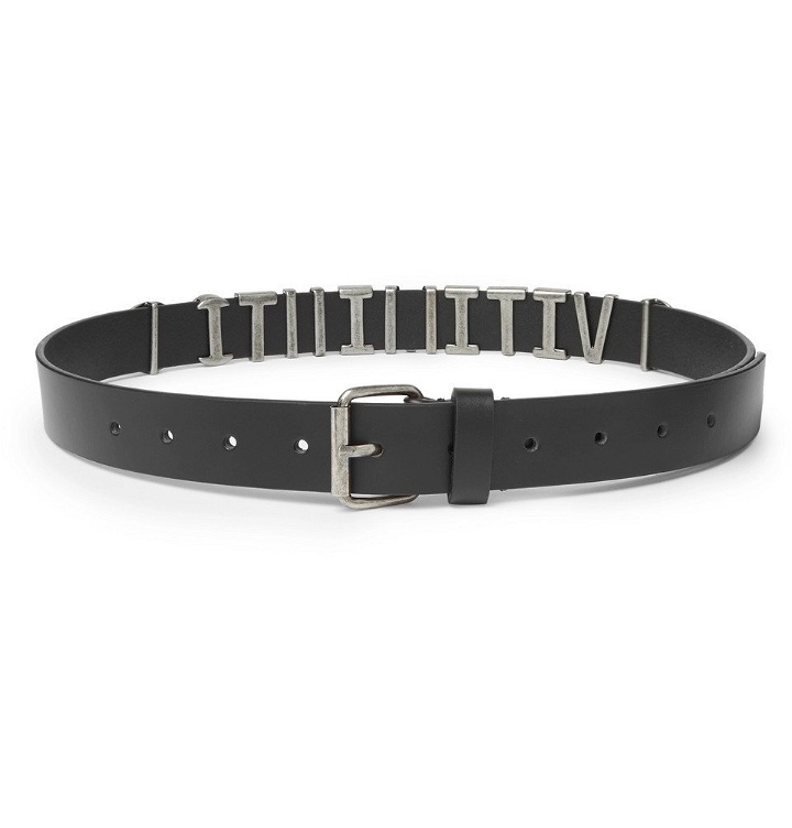 Photo: Vetements - 3cm Black Logo-Embellished Leather Belt - Black