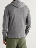 Officine Générale - Elie Cotton and Linen-Blend Hoodie - Gray