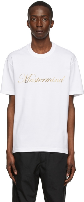 Photo: mastermind WORLD White Cotton T-Shirt