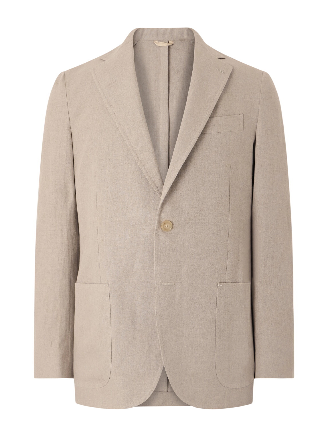 De Petrillo - Unstructured Cotton and Linen-Blend Suit Jacket