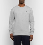 Saturdays NYC - Embroidered Mélange Loopback Cotton-Jersey Sweatshirt - Men - Gray