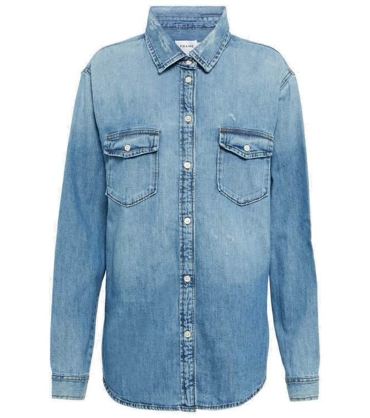 Photo: Frame Distressed denim shirt