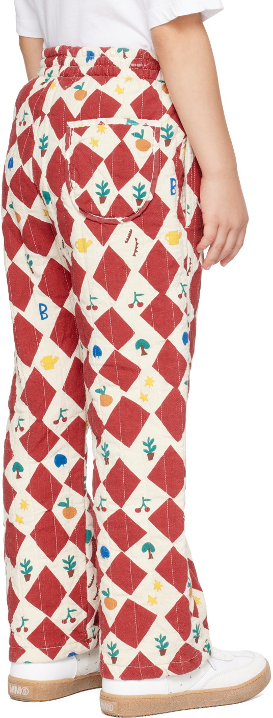 Bobo Choses Kids Red Harlequin Pants