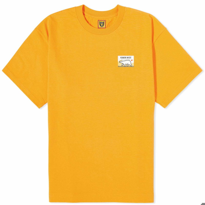 Photo: Human Made Men's Polar Bear Print T-Shirt in Yellow