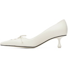 Jimmy Choo Off-White Scarlett 50 Heels