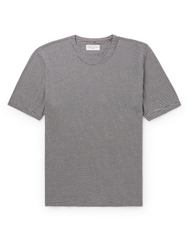 Photo: Officine Générale - Striped Cotton-Blend Jersey T-Shirt - Multi