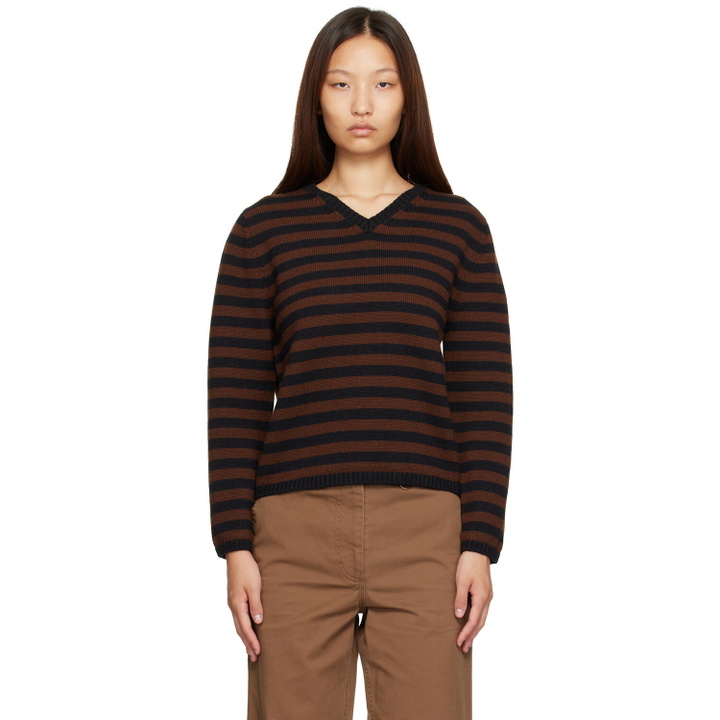 Photo: Nothing Written Brown Molly V-Neck Pullover Sweater