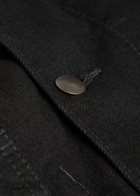 Vowels Patch Pocket Denim Jacket Black