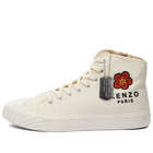 Kenzo Men's School Logo High Top Sneakers in Cream