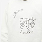 Bode Men's Embroidered Pony Sweatshirt in Cream