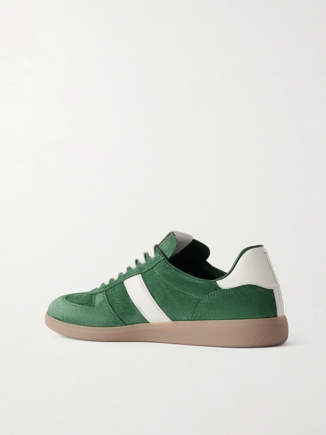 TOM FORD - Archer Leather-Trimmed Suede Sneakers - Green