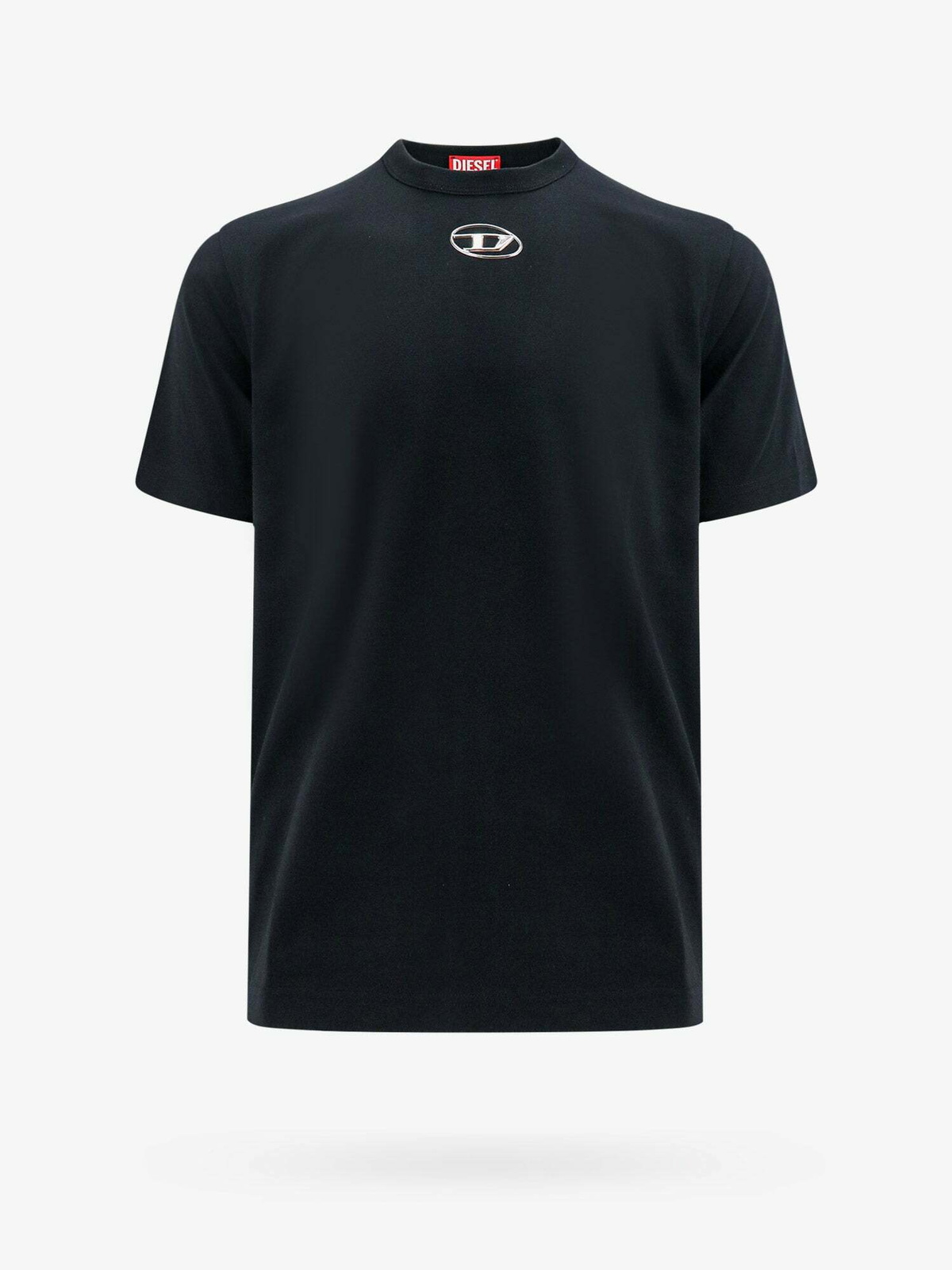 【関税&送料込】Diesel T-shirts and Polos Black Men's T-shirt with Oval D print and embroidery | Black | Diesel