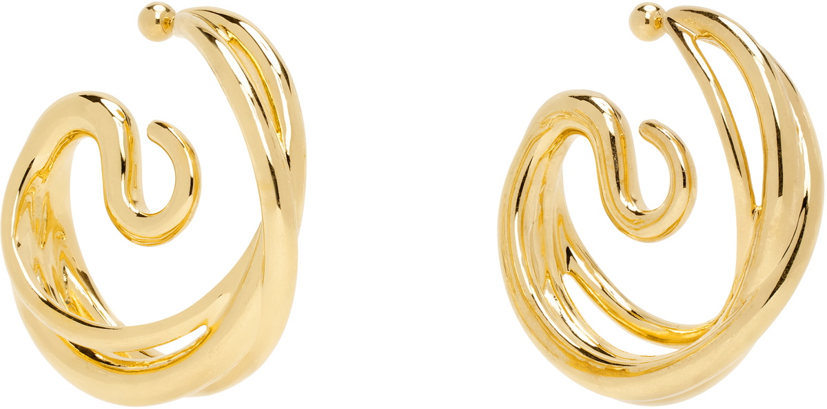 Panconesi Gold Triptych Large Earrings