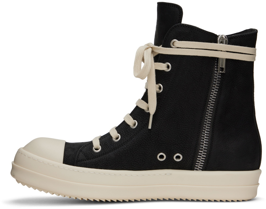 RICK OWENS | SNEAKERS BLACK/MILK WASHED CALF(LOO) スニーカー Rick Owens Black Washed Calf Sneakers Rick Owens