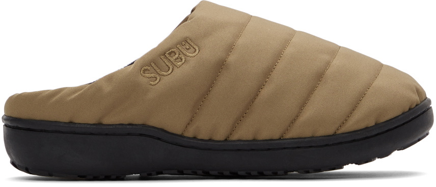 SUBU Taupe Quilted Nannen Slippers