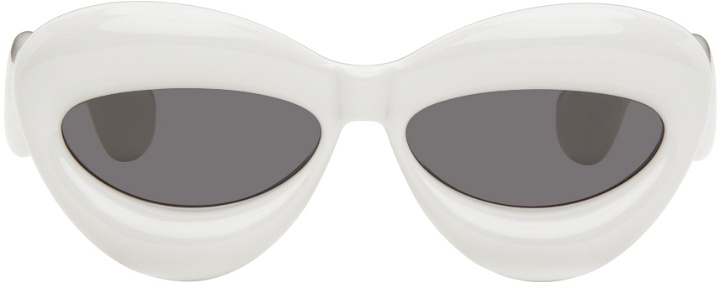 Photo: LOEWE Gray Inflated Cat-Eye Sunglasses