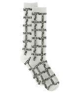 Jw Anderson Long Socks With Logo Grid