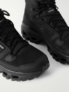 ON - Cloudrock Rubber-Trimmed Mesh Hiking Boots - Black
