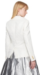 Black Comme des Garçons White Pocket Blazer