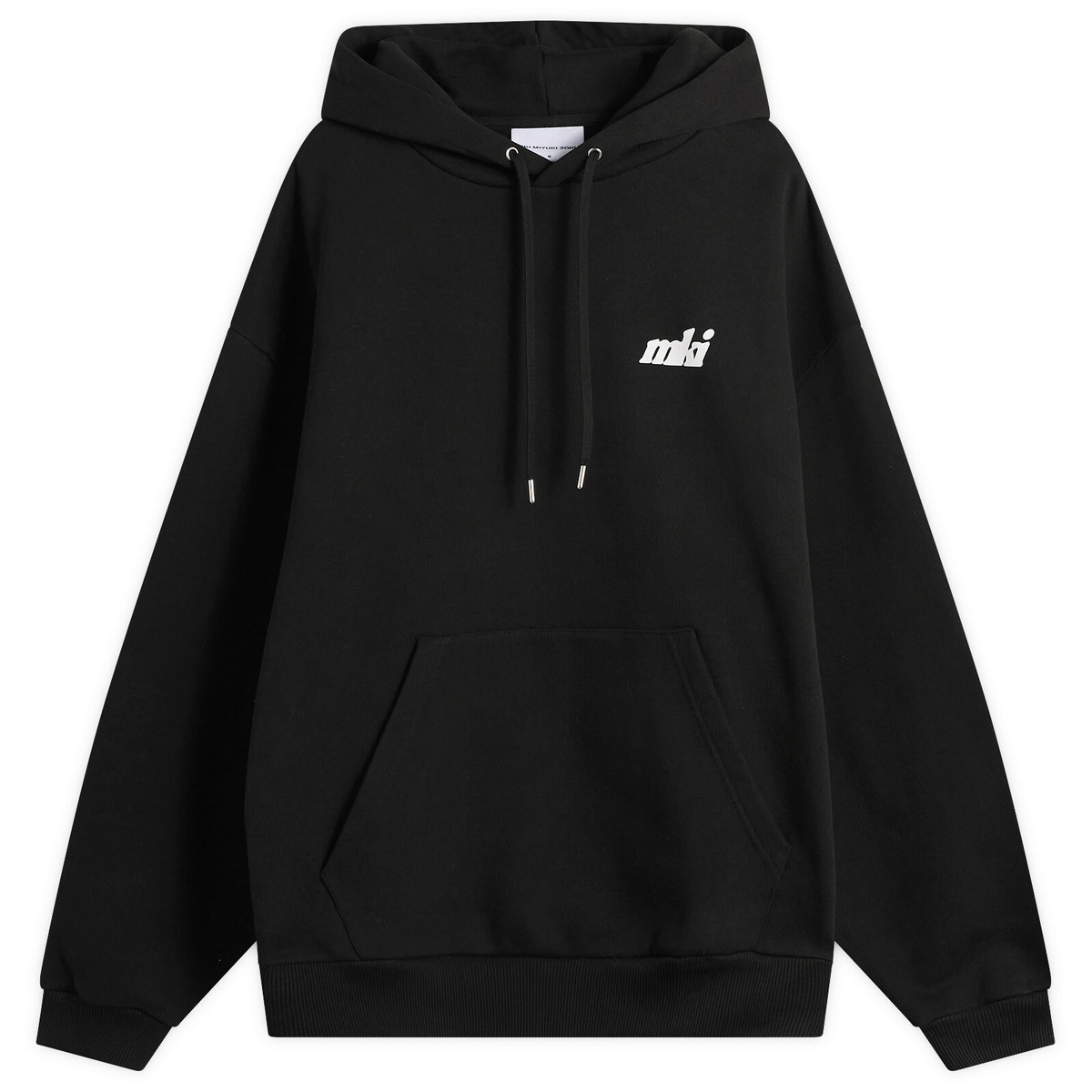 MKI Men's Mohair Blend Knit Hoodie in Black MKI Miyuki-Zoku