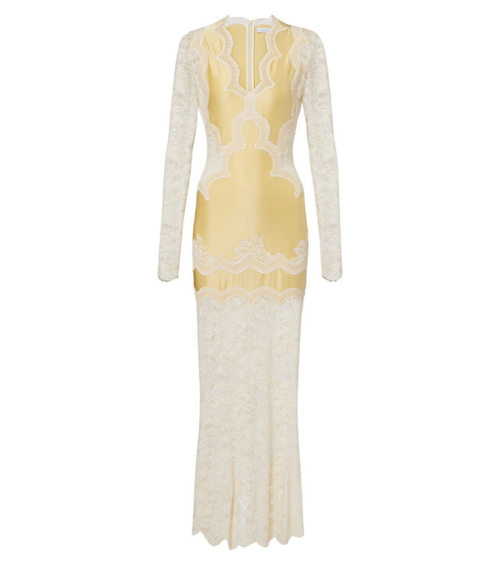 Photo: Rabanne Lace and satin maxi dress