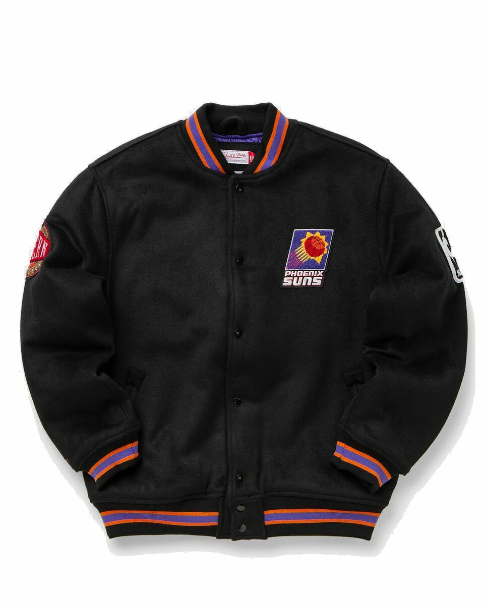 Photo: Mitchell & Ness Nba Phoenix Suns Hardwood Classics Wool Varsity Jacket Black - Mens - College Jackets