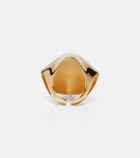 Khaite Lotus 18kt gold-plated ring