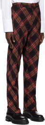 424 Black Check Trousers