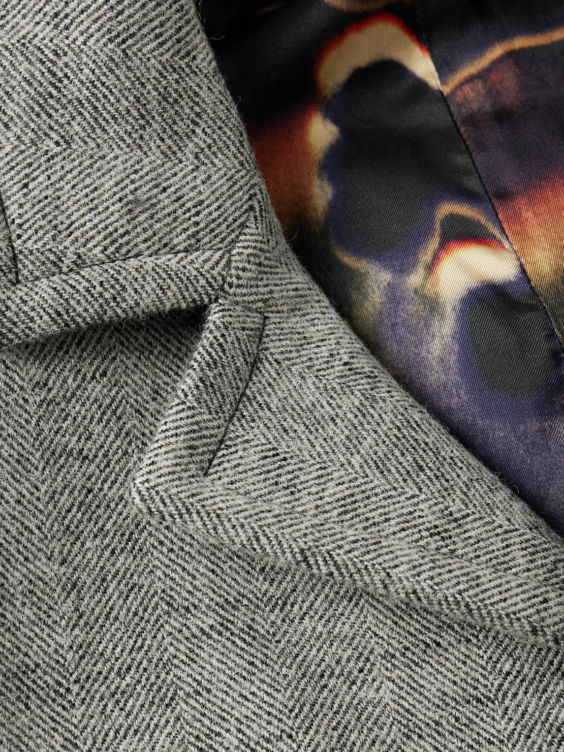 Paul Smith - Herringbone Wool-Blend Coat - Gray