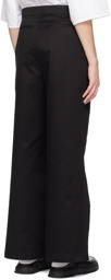 We11done Black Embroidered Trousers