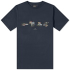 Paul Smith Men's 4 Zebras T-Shirt in Navy