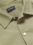 Club Monaco - Camp-Collar Cotton-Blend Seersucker Shirt - Green