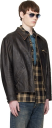 RRL Brown Lynton Leather Jacket