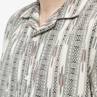 Wax London Men's Didcot Aztec Ikat Vacation Shirt in Grey