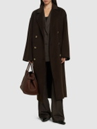 LOULOU STUDIO Borneo Double Breast Wool Long Coat