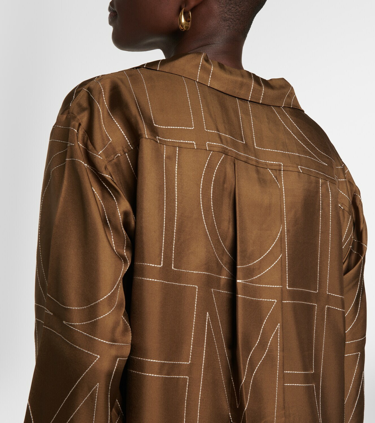 Toteme Monogram silk twill shirt