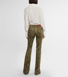 Etro - Paisley mid-rise bootcut jeans