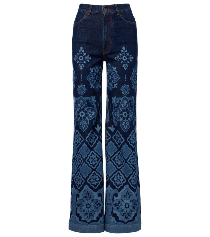 Photo: La DoubleJ Partenope printed high-rise flared jeans