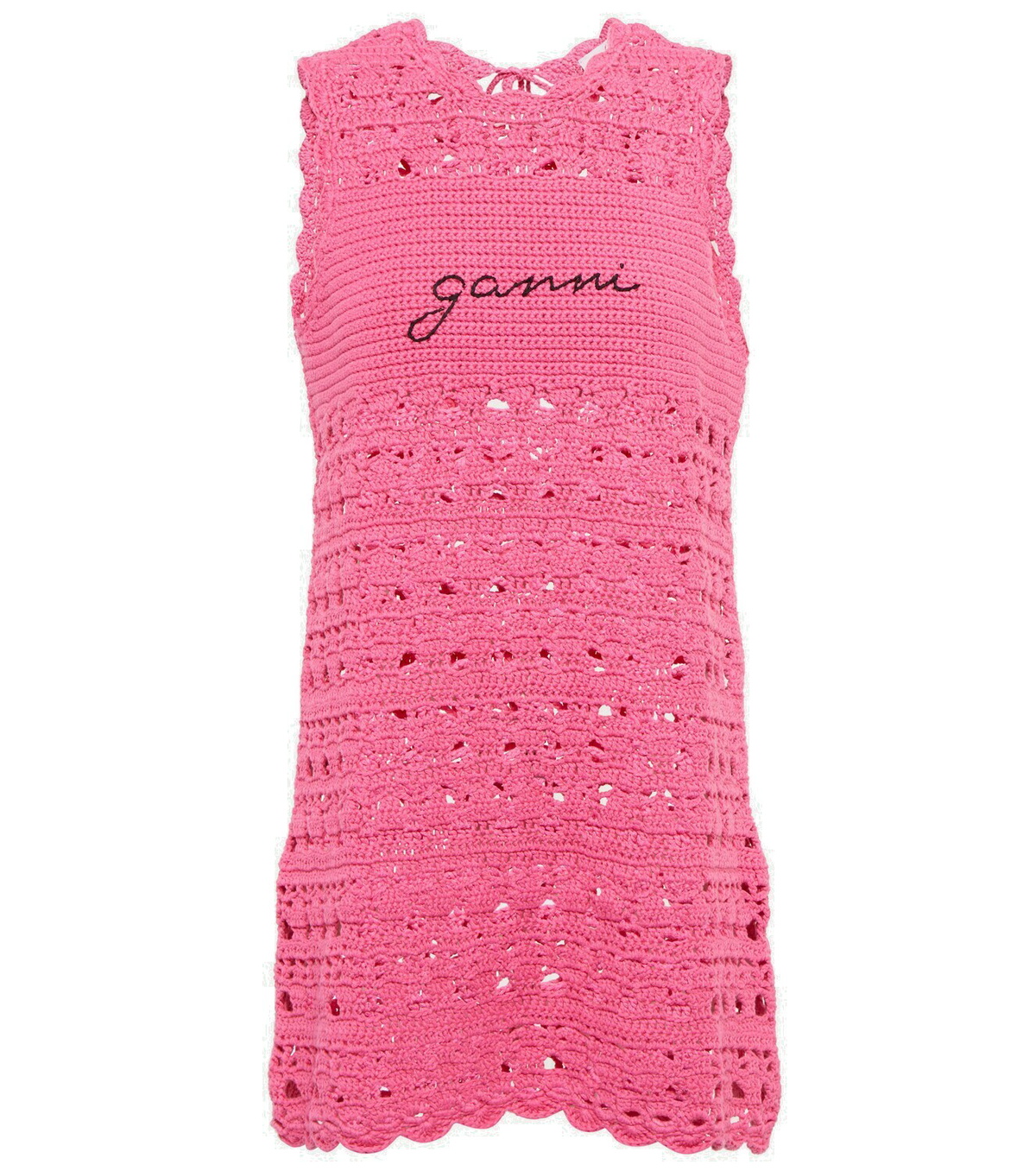 white christmas dresses Ganni Crochet Dress