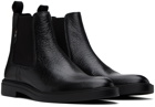 BOSS Black Embroidered Chelsea Boots