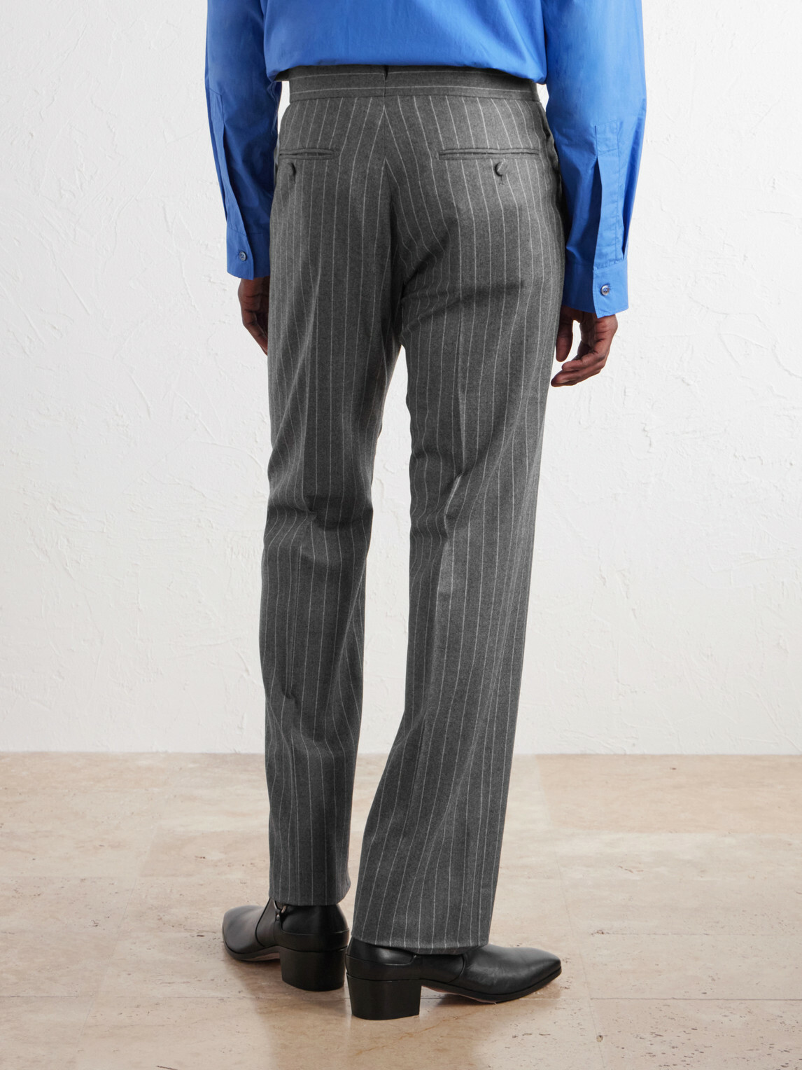 TOM FORD - Straight-Leg Pinstripe Wool-Flannel Trousers - Gray