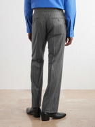 TOM FORD - Straight-Leg Pinstripe Wool-Flannel Trousers - Gray