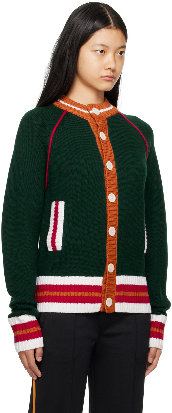 Wales Bonner SSENSE Exclusive Green Artist Cardigan Wales Bonner