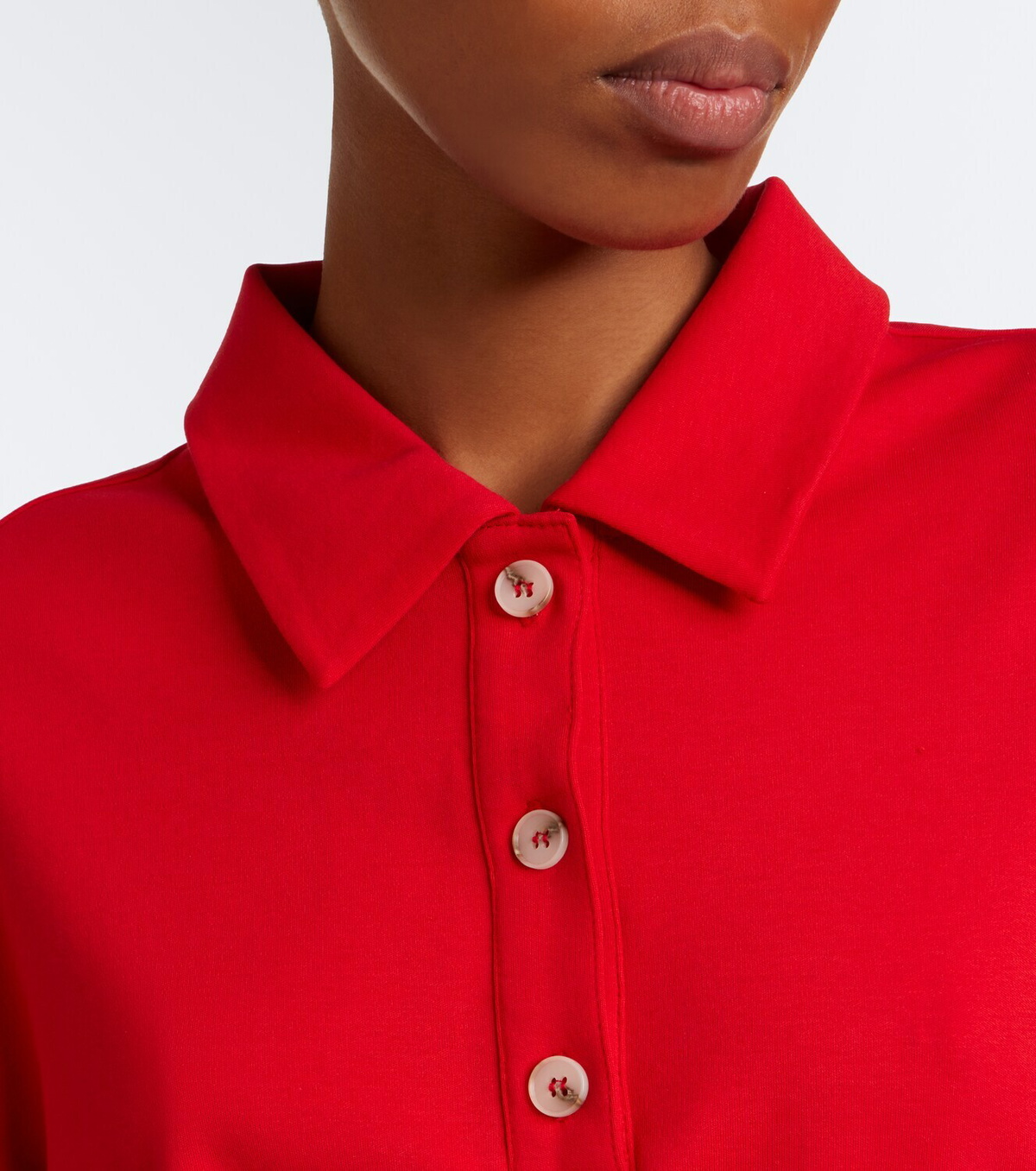 Norba Julia cotton jersey polo sweatshirt